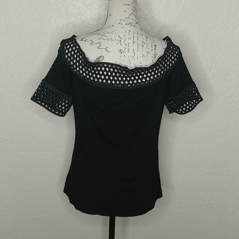 Montagne Top With Lattice Trim Black Size M - Picture 3 of 6